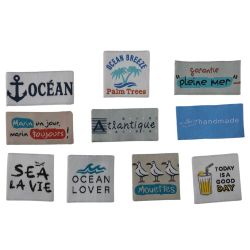 Étiquette tissée à coudre Lot de 10 Message Fun Customisation textile Thème Amour