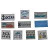 Étiquette tissée à coudre Lot de 10 Message Fun Customisation textile Thème Océan