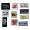 Étiquette tissée à coudre Lot de 10 Message Fun Customisation textile Thème Amour
