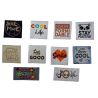 Étiquette tissée à coudre Lot de 10 Message Fun Customisation textile Thème Mood