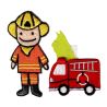 Patch Ecusson Thermocollant Pompier et son camion