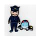 Patch Ecusson Thermocollant Policier et sa voiture