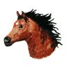 Patch Ecusson Thermocollant Tête de Cheval Bai 5,50 x 6 cm