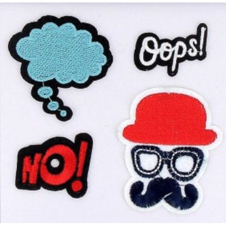Patch Ecusson Thermocollant Lot de 3 Banane Glace Cupcake