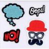 Patch Ecusson Thermocollant Lot de 3 Banane Glace Cupcake