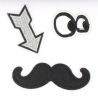 Patch Ecusson Thermocollant Lot de 3 Banane Glace Cupcake