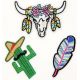 Patch Ecusson Thermocollant Lot de 3 Banane Glace Cupcake