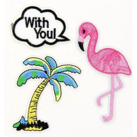 Patch Ecusson Thermocollant Lot de 3 Banane Glace Cupcake