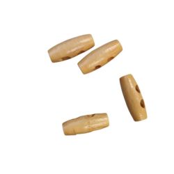 4 Boutons Buchette en bois 20 mm Coloris Naturel 