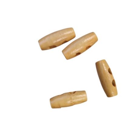 4 Boutons Buchette en bois 20 mm Coloris Naturel 