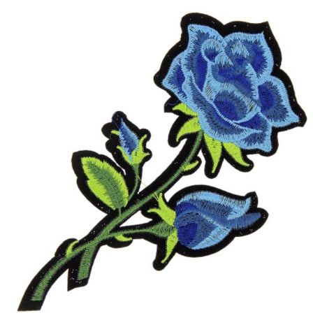 Patch Ecusson Thermocollant Grande Rose Rouge 7,50 x 17,50 cm