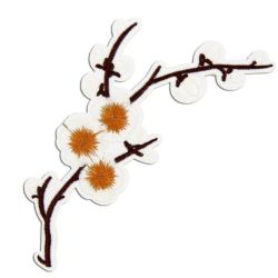 Patch Ecusson Thermocollant Grande Rose Rouge 7,50 x 17,50 cm