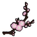 Patch Ecusson Thermocollant Grande Rose Rouge 7,50 x 17,50 cm