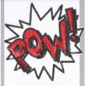 Patch Ecusson Thermocollant Comics POW 20 x 21 cm