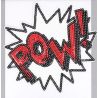 Patch Ecusson Thermocollant Grande Rose Rouge 7,50 x 17,50 cm