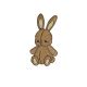 Patch Ecusson Thermocollant Animaux Mignons Le lapin 3 x 5,50 cm