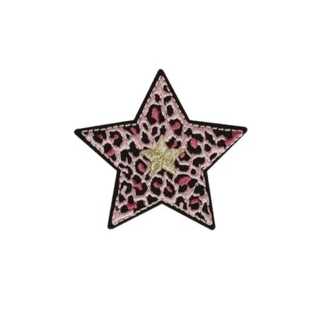 Patch Ecusson Thermocollant Etoile Léopard 5 x 5 cm