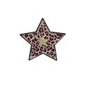 Patch Ecusson Thermocollant Etoile Léopard 5 x 5 cm