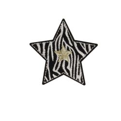 Patch Ecusson Thermocollant Etoile Zèbre 5 x 5 cm