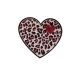 Patch Ecusson Thermocollant Coeur Léopard 4,50 x 5 cm
