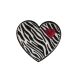 Patch Ecusson Thermocollant Coeur Léopard 4,50 x 5 cm