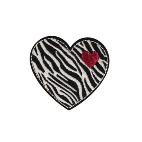 Patch Ecusson Thermocollant Coeur Léopard 4,50 x 5 cm
