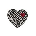Patch Ecusson Thermocollant Coeur Léopard 4,50 x 5 cm