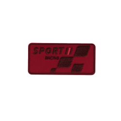 Patch Ecusson Thermocollant Sport Racing Coloris Rouge 4 x 8,50 cm