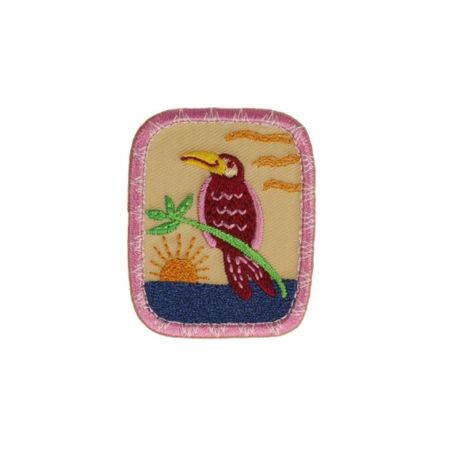 Patch Ecusson Thermocollant Tableau Toucan Tropical 4 x 5 cm