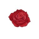Patch Ecusson Thermocollant La Rose Coloris Rouge 4 x 5 cm