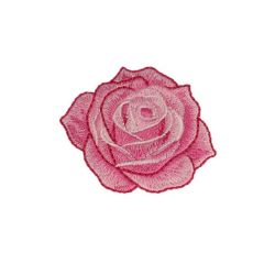 Patch Ecusson Thermocollant La Rose Coloris Rose 4 x 5 cm