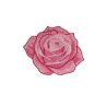 Patch Ecusson Thermocollant La Rose Coloris Rouge 4 x 5 cm