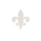 Patch Ecusson Thermocollant Fleur de Lys Coloris Blanc 3,50 x 4 cm cm