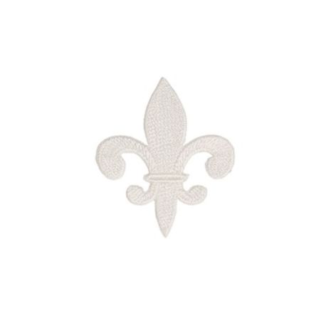 Patch Ecusson Thermocollant Fleur de Lys Coloris Blanc 3,50 x 4 cm cm