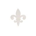 Patch Ecusson Thermocollant Fleur de Lys Coloris Blanc 3,50 x 4 cm cm