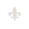 Patch Ecusson Thermocollant Fleur de Lys Coloris Blanc 3,50 x 4 cm cm