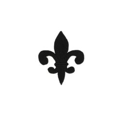 Patch Ecusson Thermocollant Fleur de Lys Coloris Blanc 3,50 x 4 cm cm