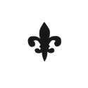 Patch Ecusson Thermocollant Fleur de Lys Coloris Blanc 3,50 x 4 cm cm