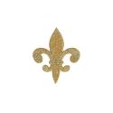 Patch Ecusson Thermocollant Fleur de Lys Coloris Blanc 3,50 x 4 cm cm