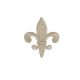 Patch Ecusson Thermocollant Fleur de Lys Coloris Blanc 3,50 x 4 cm cm