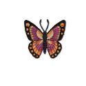 Patch Ecusson Thermocollant Papillon Rose Orange 4 x 4 cm