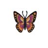 Patch Ecusson Thermocollant Papillon Rose Orange 4 x 4 cm