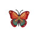 Patch Ecusson Thermocollant Papillon Rose Orange 4 x 4 cm
