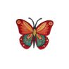 Patch Ecusson Thermocollant Papillon Rose Orange 4 x 4 cm