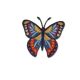 Patch Ecusson Thermocollant Papillon Rose Orange 4 x 4 cm