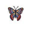 Patch Ecusson Thermocollant Papillon Rose Orange 4 x 4 cm