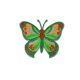 Patch Ecusson Thermocollant Papillon Rose Orange 4 x 4 cm