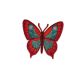 Patch Ecusson Thermocollant Papillon Rose Orange 4 x 4 cm