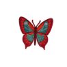 Patch Ecusson Thermocollant Papillon Rose Orange 4 x 4 cm