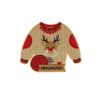 Patch Ecusson Thermocollant Pull de Noël Renne 5 x 5,50 cm
